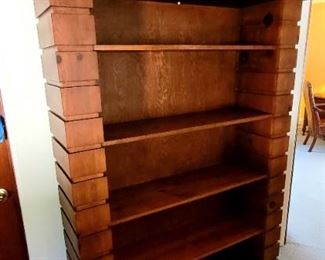 One of 2 matching custom bookcases
