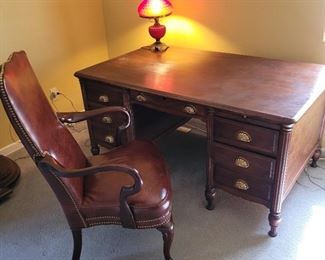 Large desk and Executive chair
