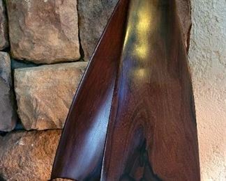 Wood carved sailboat