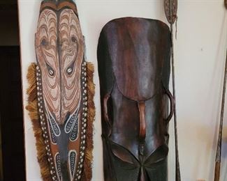 African memorbilia and spears