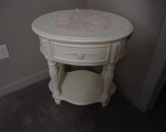 small white table