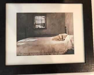 Andrew Weyth "Master Bedroom" Watercolor on Paper