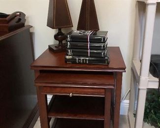 Nesting tables with pullout  and more books
