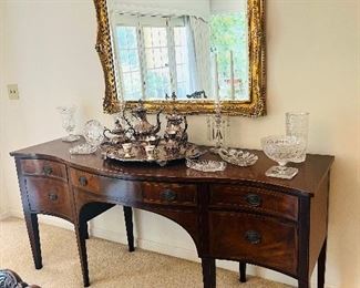 Baker mahogany serpentine sideboard