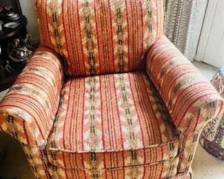Southwestern fabric fireside chair