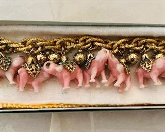 Vintage Napier elephant charm bracelet ❤️