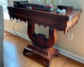 Gothic transitional Empire flip top table