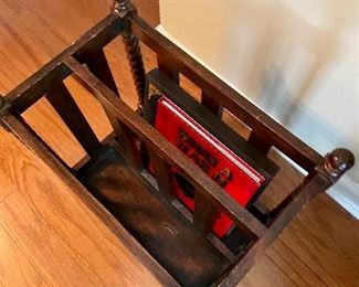 Top view of the book rack made of oak