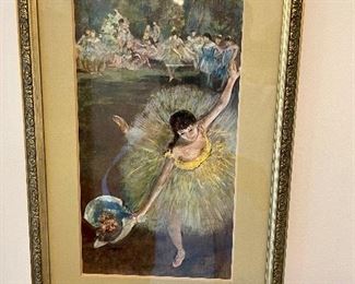 Degas print of ballet