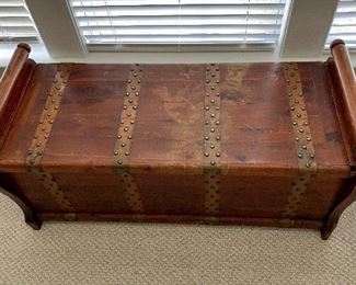 Cedar Chest with unusual COPPER banding 