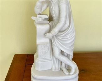 Parian figure of Shakespeare about 12" 