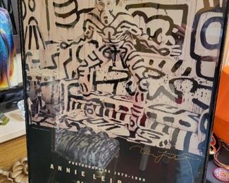 Annie Leibovitz signed Keith Haring Poster.