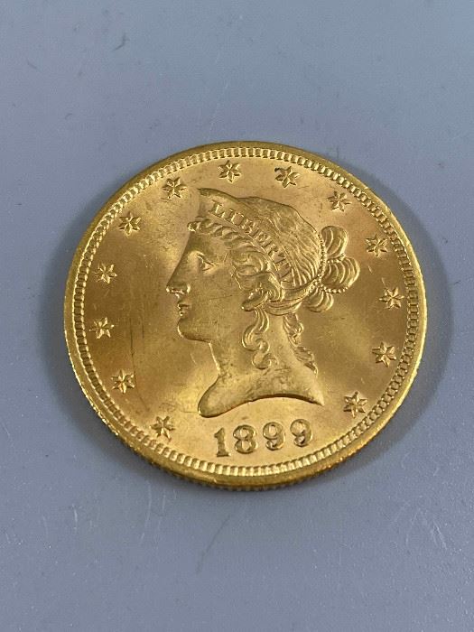 001 Eighteen Ninety Nine Ten Dollar Gold Coin