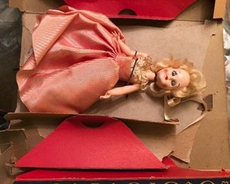 One of several vintage dolls