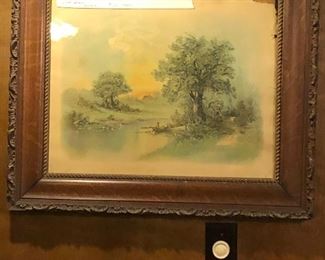 vintage frame and print