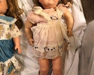 another view of vintage dolls