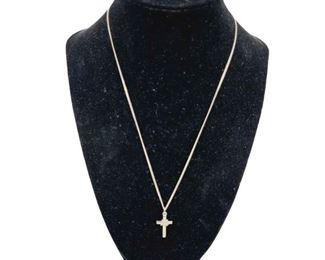 Sterling Silver Cross With Necklace Authenticity Unknown