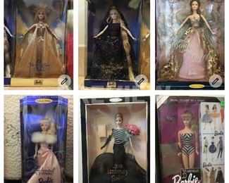 Dozens of Collectors Barbies New In Box STARTING at $32.00 up to $3,000.00.