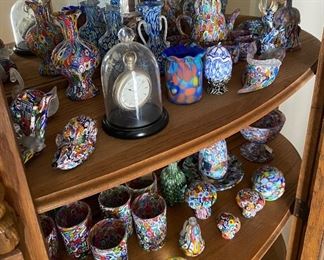 Amazing collection of Millefiori glass collectibles 