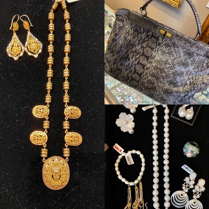 Gold Prom Peru, Designer Handbags, Natural Pearl Jewelry