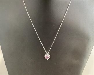 Sterling Silver Chain is 18" with Alexandrite Pendant. 1.5gtw