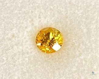 Enhanced Yellow Sapphire, .65ct, 5mm round