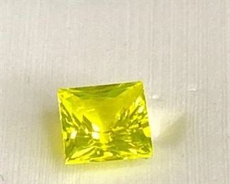 Princess Cut Yellow Yag, 6x6mm, 1.75ctw