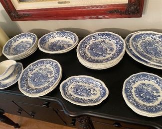 Enoch and Woods Blue and White China Set