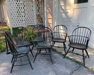 2 armchairs, 4 sidechairs