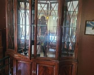 Pennsylvania house banded breakside china cabinet, Steve Tyrell collection