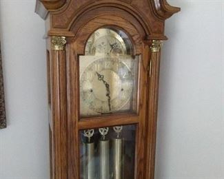 Mid Shot of the Pearl "Moonphase" Grandfather Clock.