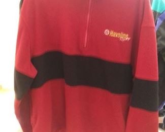 Texaco logo, "Havoline Racing" pull over fleece jacket.