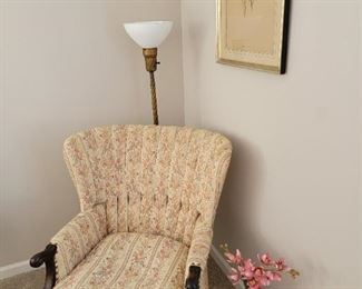 Floral Roundback Chair