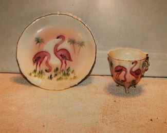 Flamingo Cup and Saucer