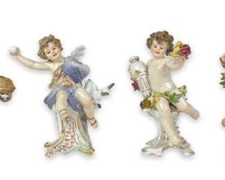 (4) Antique Meissen "The Four Seasons" Figurines