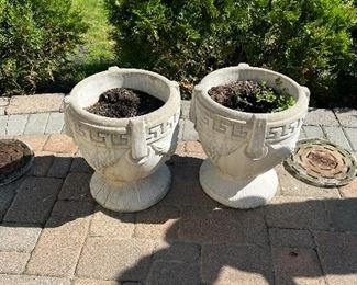 2 concrete pots / planters 
$50