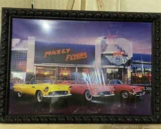 Framed Maxey Flyer Car Poster