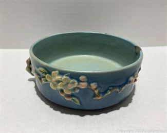 Roseville Pottery USA Apple Blossom Flower Dish Bowl