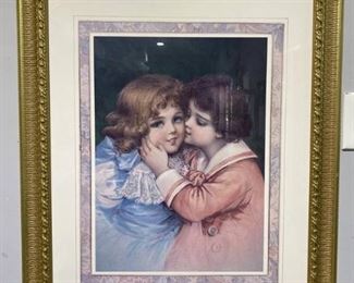 Vintage Victorian Kisses Art Print