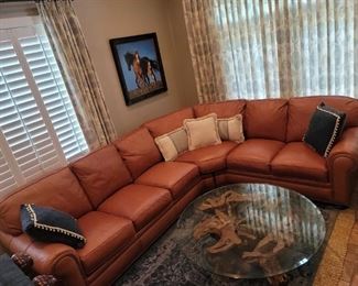 Hancock & Moore Leather Sectional Sofa