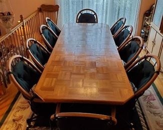 40" x 104" Dining Table with 10 chairs - $800