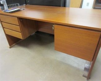 Teak knee hole desk