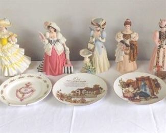 Avon Lady Statues and Plates