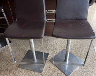 BarCounter Stools Brown Leather