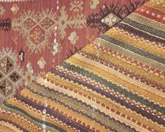 woven sisal rug...one side VERY faded 10' 9" x 8' 5"