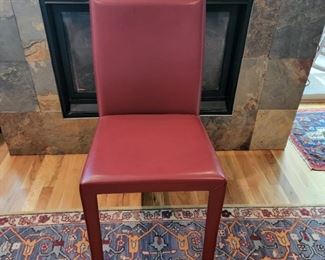 leather chair 36" high x 19" wide x 19" deep (six available)