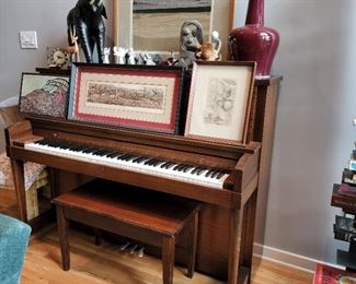 piano 45" high x 58"wide x 24" deep