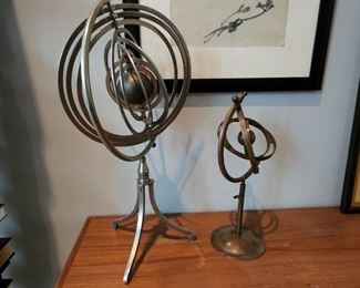 larger 24" high; smaller 17" high