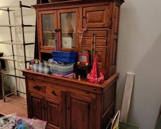 2 piece side board 72" overall height x 50" wide x 24" deep