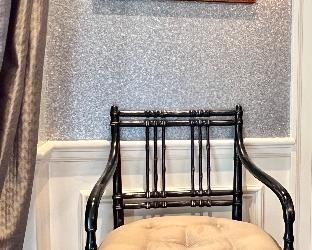 Item 102:  Distressed Asian Style Armchair - 20"l x 18.5"w x 34"h: $145